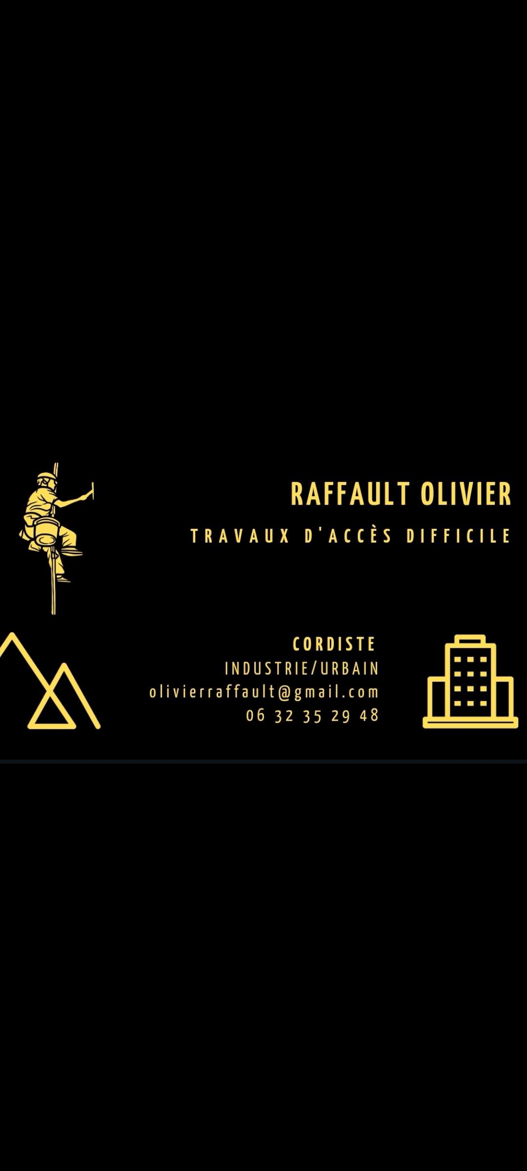 Logo Raffault Olivier travaux d'accès difficile pose de gouttières Indre-et-Loire 37