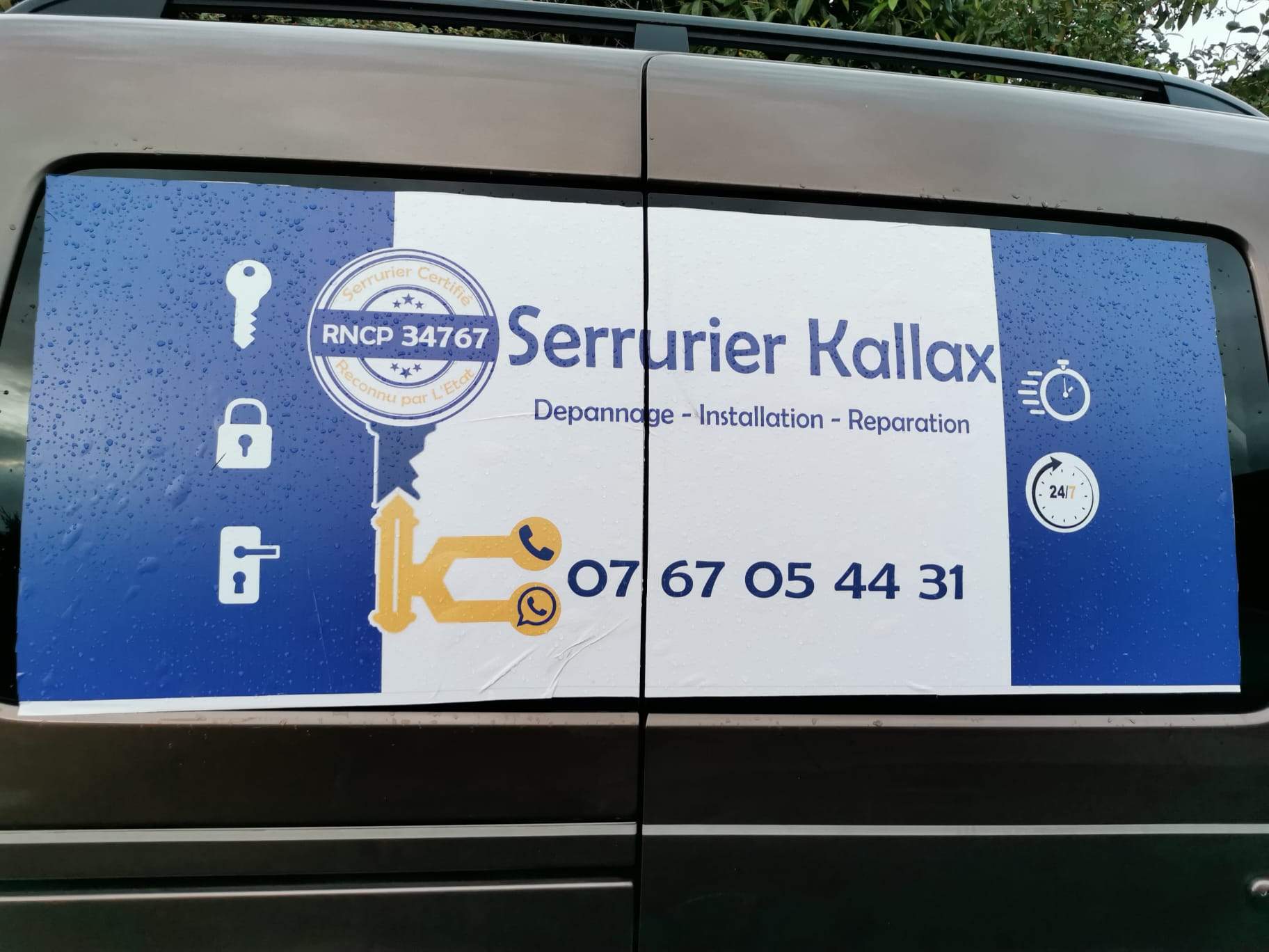 Logo Serrurier Kallax restauration de verres et vitres 67800