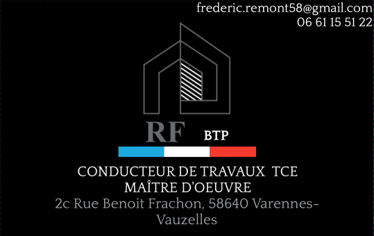 Logo RF btp gestion de propriété foncière et délimitation de terrain Nièvre 58
