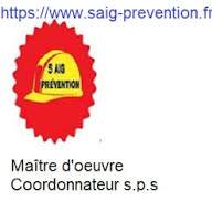 Logo SAIG PREVENTION CONSEILS SECURITÉ taille de pierre Seine-Saint-Denis 93