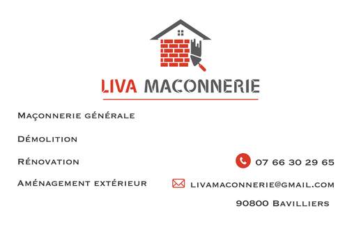 Logo Liva Maçonnerie construction d'extension de maison et surélévation Territoire de Belfort 90