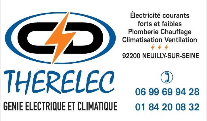 Logo Therelec génie électrique et climatique installation de système de chauffage électrique 92200