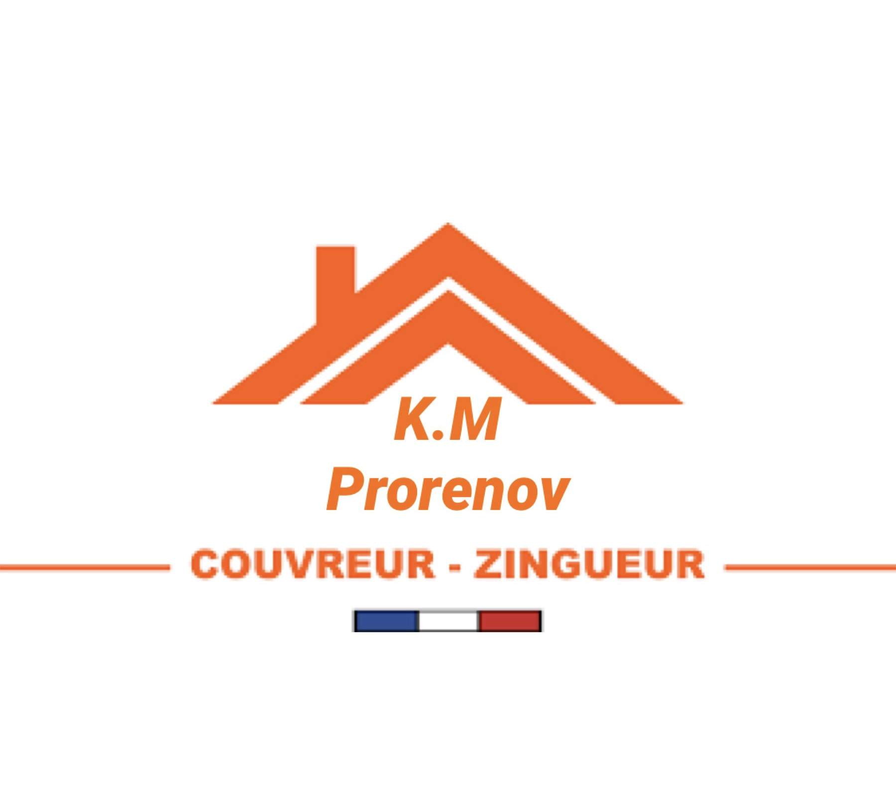 Logo KM Prorenov59 pose de zinguerie et pièce de zinc 59220