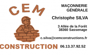 Logo CEM construction démolition et ramassage de gravats Isère 38