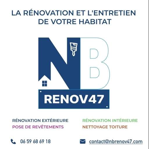 Logo NB renov47 pose d'étanchéïté sur toiture et terrasse Lot-et-Garonne 47