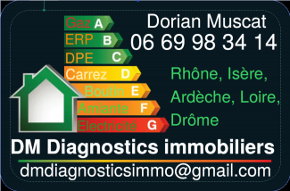 Logo DM Diagnostics traitement anti-humidité et infiltration d'eau Isère 38