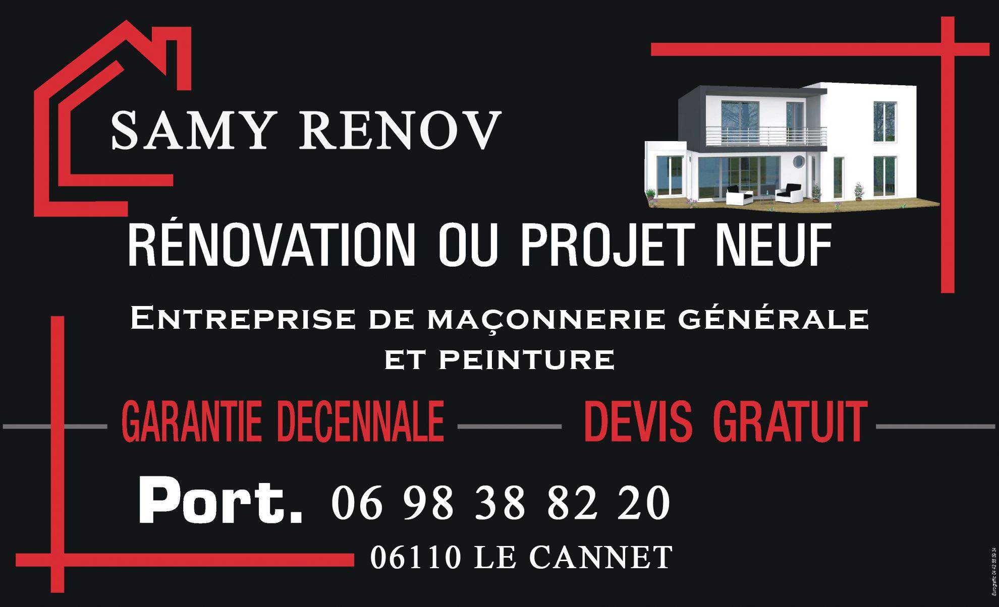 Logo SAMY RENOV rénovation de maison ou appartement 06110