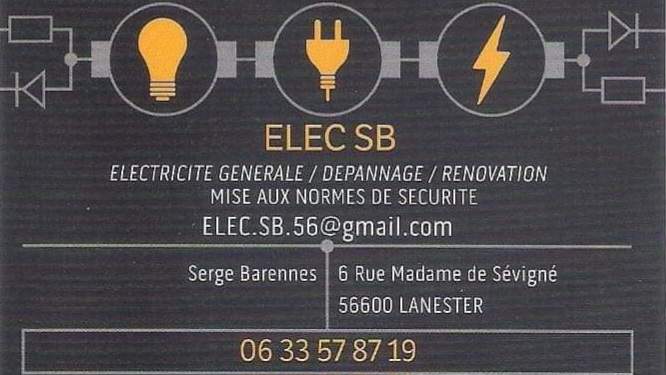 Logo ELEC SB dépannage d'urgence et réparation de fuite 56600