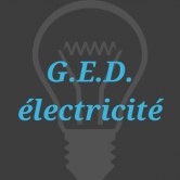 Logo G.E.D. électricité câblage de maison et raccordement électrique 63200