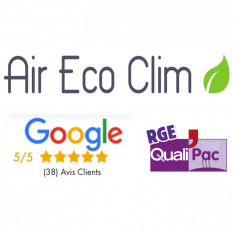 Logo air eco clim installation de pompe à chaleur 38000