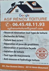 Agf renov toiture installateur de fenêtre de toit (type Velux) Pas-de-Calais 62 Logo Agf renov toiture installation de fenêtre de toit (type velux) Pas-de-Calais 62