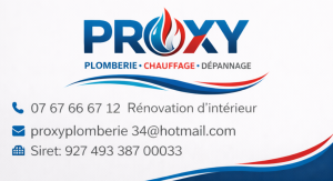 Logo proxy plomberie chauffage et dèpannage installation de chauffe-eau et ballon d'eau chaude Hérault 34