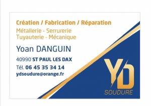 Logo YDSoudure ferronnerie et création de fer forgé 40990