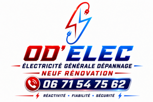 OD'ELEC électricien Hérault 34 Logo OD'ELEC électricité et installation électrique Hérault 34