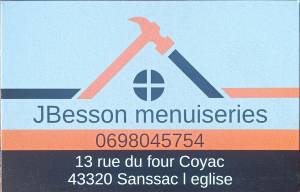 Logo JBESSON MENUISERIES pose de parquet ponçage vitrification Haute-Loire 43
