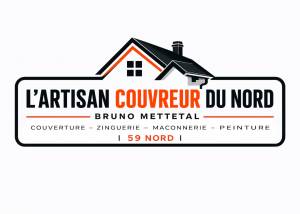 Logo L'artisan Couvreur du Nord Bruno Mettetal installation de fenêtre de toit (type velux) Nord 59