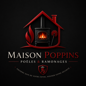 Maison Poppins installateur de chauffage au bois Loiret 45 Logo Maison Poppins installation de chauffage au bois Loiret 45