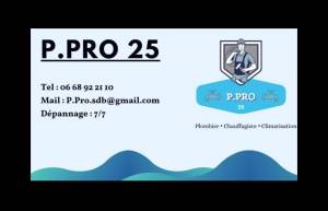 P.pro25 installateur de chauffe-eau Doubs 25 Logo P.pro25 installation de chauffe-eau et ballon d'eau chaude Doubs 25