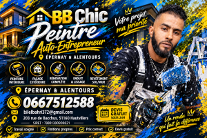Logo BB chic peintre agencement intérieur Marne 51